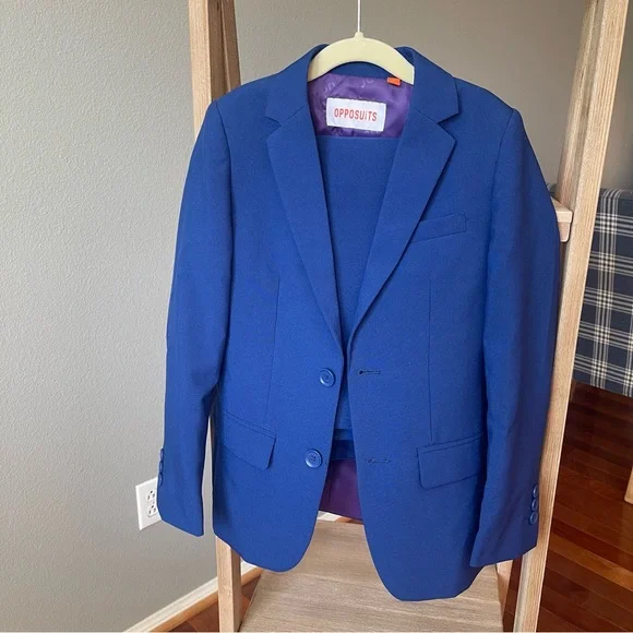 OppoSuits Boy’s Vibrant Blue Suit - Picture 1 of 15